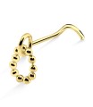 Necklace Shaped Silver Curved Nose Stud NSKB-50